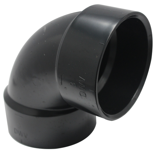 3"x90D ABS DWV SHORT TURN ELBOW HxH