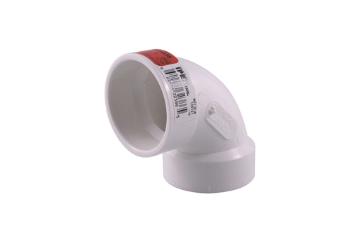 1 1/2"x90D PVC FGV LONG ELBOW HxH SYSTEM 636