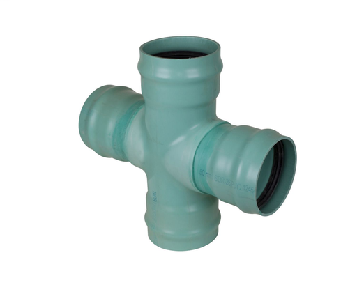 6" PVC CROSS SWR DR35 GxGxGxG FAB TRENCH TOUGH PLUS/RING-TITE