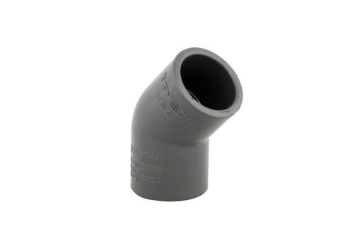 3"x45D PVC SCH40 ELBOW SOCxSOC GREY XIRTEC140