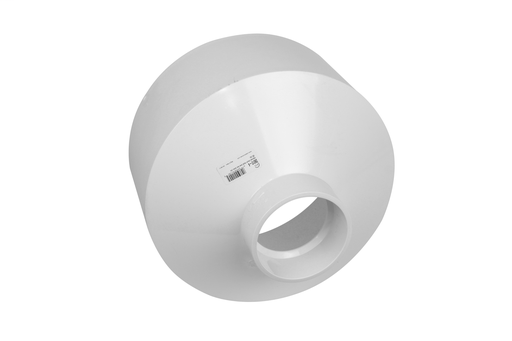 12"x4" PVC DWV RED. CPLG HxH WHITE FAB