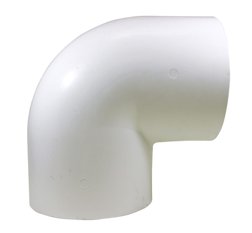 10"x90D PVC DWV ELBOW HxH WHITE