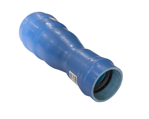 6"x4" PVC COUPLING CIOD DR18 BxB T.B. FAB BLUE BRUTE