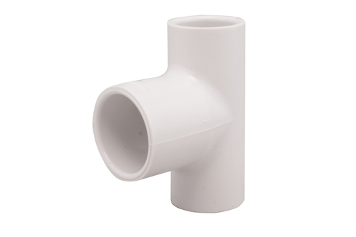 1"x1 1/2" PVC SCH40 RED. TEE SOCxSOCxSOC WHITE XIRTEC140