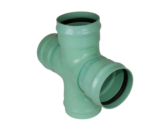 8" PVC CROSS SWR DR35 GxGxGxG FAB TRENCH TOUGH PLUS/RING-TITE