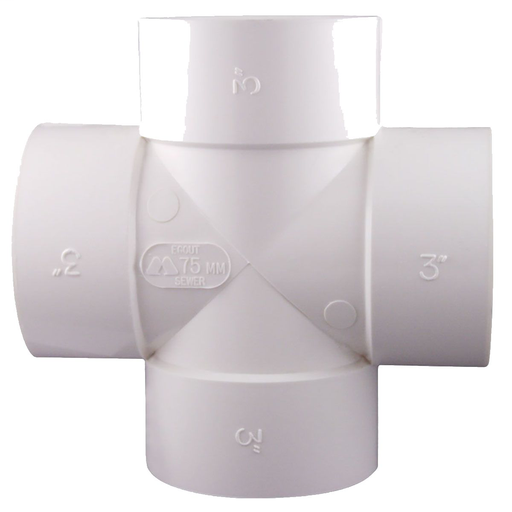 4" PVC CROSS HxHxHxH SDR35 BDS