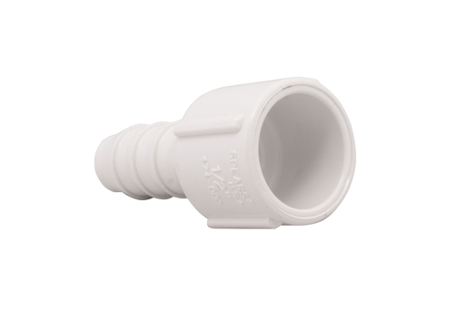 1 1/2" PVC SCH40 HOSE ADPT INSERTxIPS SOC WHITE XIRTEC140