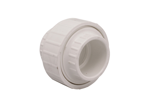 1 1/2" PVC SCH40 UNION SOCxSOC WHITE W/ EPDM GSKT XIRTEC140