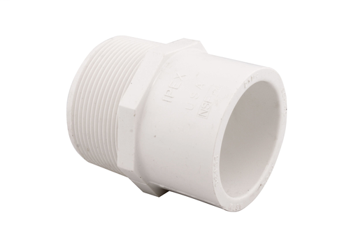 2"x1 1/2" PVC SCH40 RED. MALE ADPT MPTxSOC WHITE XIRTEC140