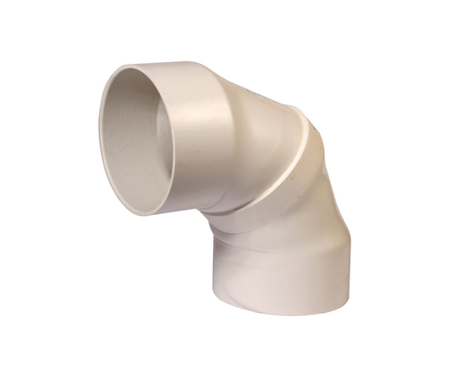 12"x90D PVC SCH40 ELBOW SOCxSOC WHITE FAB 130 PSI XIRTEC140