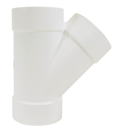 3"x45D PVC WYE HxHxH SDR35 BDS