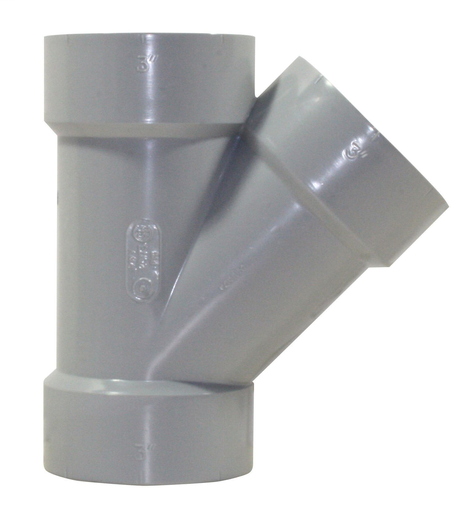 3"x45D PVC DWV WYE HxHxH SYSTEM 15