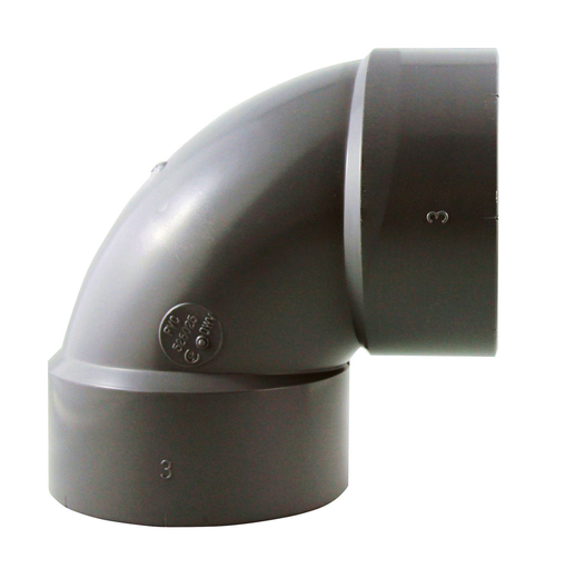 3"x90D PVC DWV ELBOW HxH SYSTEM XFR