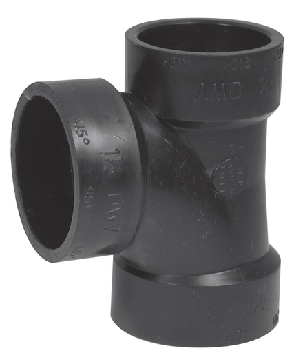 4" ABS DWV SAN TEE HxHxH