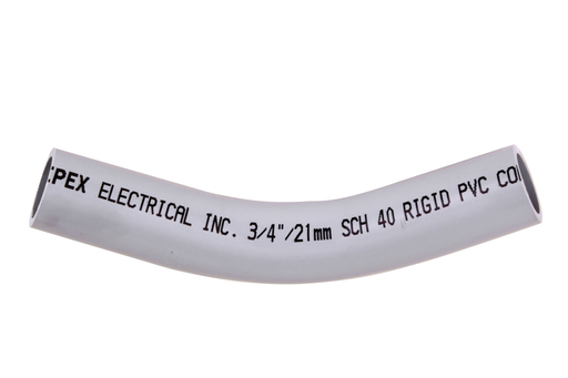 80STD3045 3"x45D PVC STD ELBOW SPxSP SCH80 KRALOY