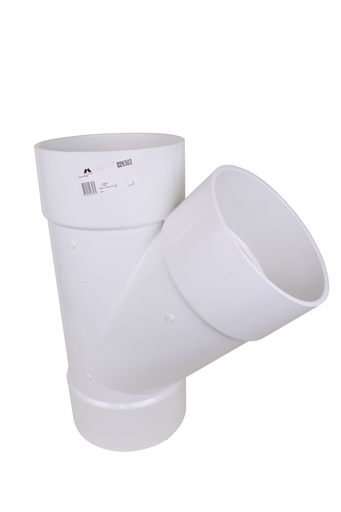 12" PVC DWV WYE HxHxH WHITE