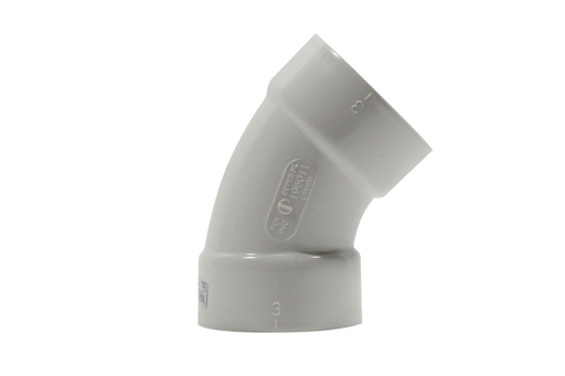 3"x45D PVC FGV LONG ELBOW HxH SYSTEM 636