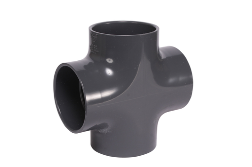 4" PVC SCH40 CROSS SOCxSOCxSOCxSOC GREY XIRTEC140