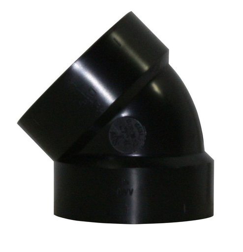 1 1/2"x45D ABS DWV ELBOW HxH
