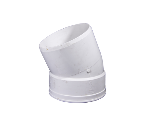 8"x22 1/2D PVC ELBOW SWR DR35 GxSP RING- TITE/TRENCH TOUGH PLUS