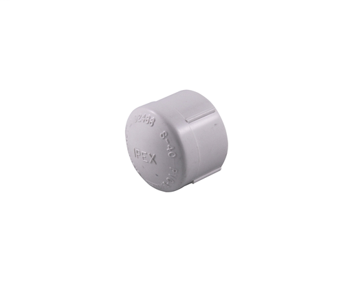 3/4" PVC SCH40 CAP FPT WHITE XIRTEC140