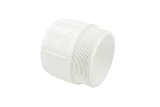 5" PVC SCH40 MALE ADPT SOCxMPT WHITE XIRTEC140