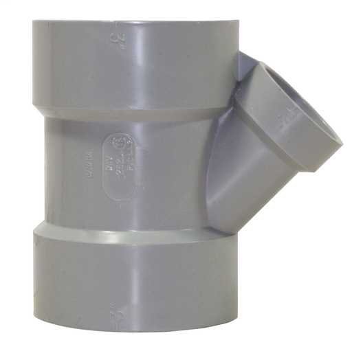 3"x1 1/2"x45D PVC DWV WYE HxHxH SYSTEM 15