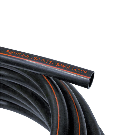 1 1/4"x100' PE 75 PSI(RED STRIPE) CSA PIPE WITH THE STRIPE