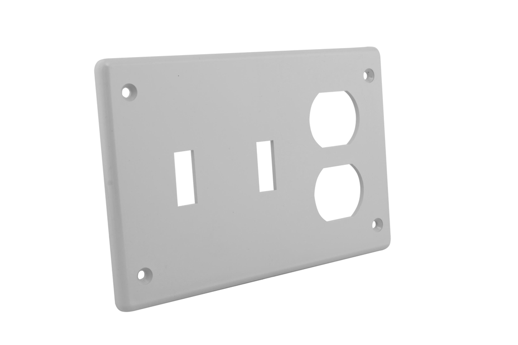 Product image for MULTIFIT 278071 PVC TRIPLE GANG COV