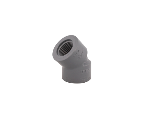 1/4"x45D PVC SCH80 ELBOW FPTxFPT XIRTEC140