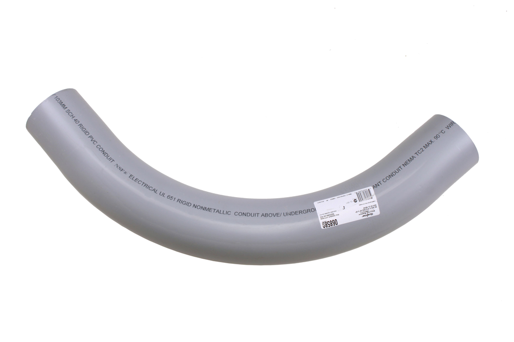 Product image for IPX 068589 4"x90D PVC STD ELBOW SPx
