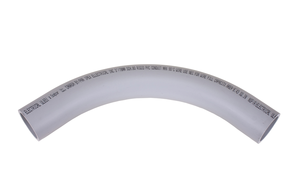Product image for IPX 068697 3"x90D PVC STD ELBOW SPx
