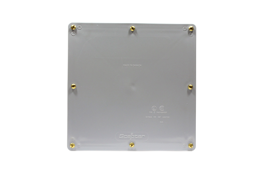 Product image for IPEX 077666 12 x 12 x 6 Inch 846 In. NEMA 1/2/3R/4/4X/6/6P/12/13 PVC Junction Box with Gasket