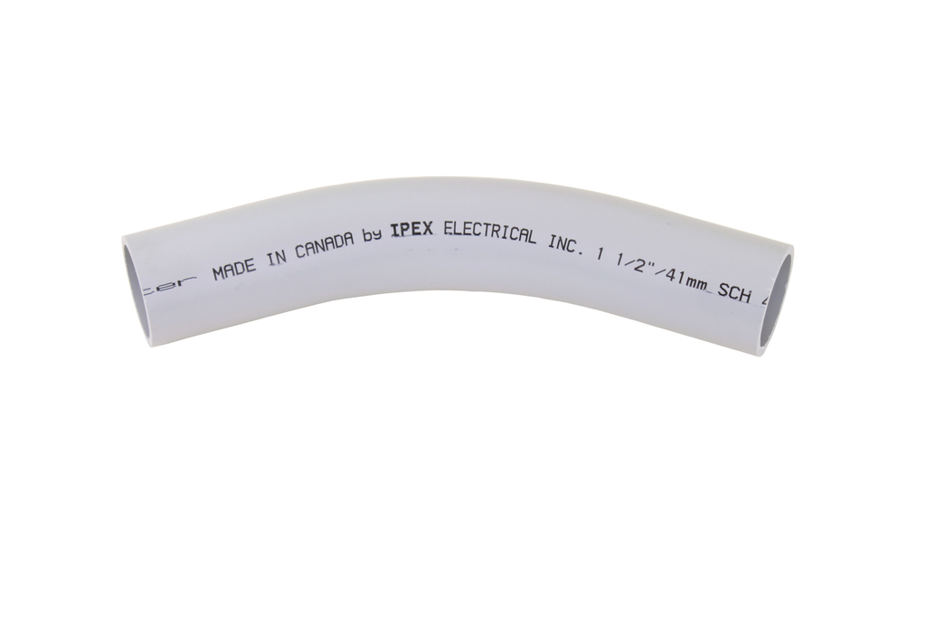 Product image for IPX 068604 1 1/2"x45D PVC STD ELBOW