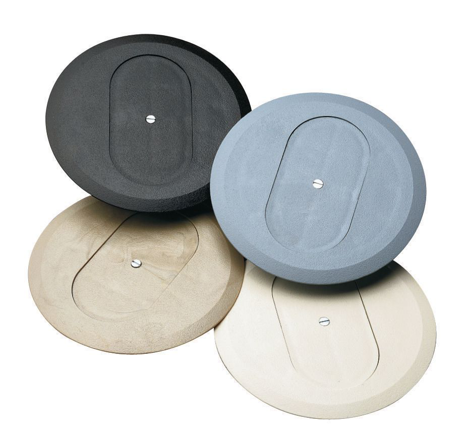 Product image for Ipex. 076605 (FBDRCA) Nonmetallic Duplex Receptacle Floor Box Cover, Almond