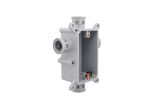 Product image for Ipex SVSB-H-10 (089054) Kwikon PVC Concrete Wall Box, 2" Shallow, 15 cu.in., (4) 1/2" Hubs