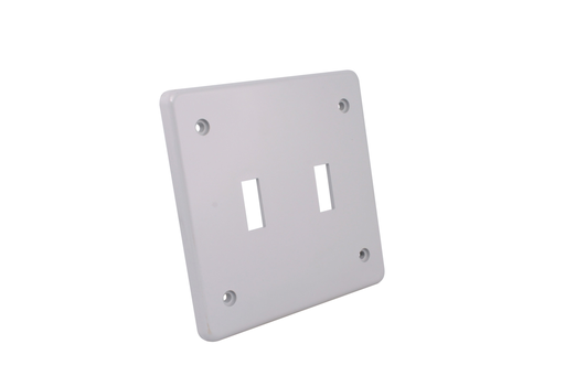 Product image for IPX 077373 PVC DBL GANG COV. PLATE