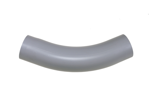 Product image for IPEX 068609 4 Inch Schedule 40 PVC 45 Degrees Plain End Standard Radius Rigid Conduit Elbow