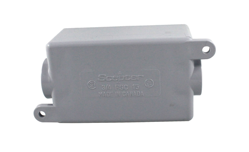 Product image for IPEX 077608 3/4 Inch Hub 17 In. PVC 1-Gang Rigid Conduit Box