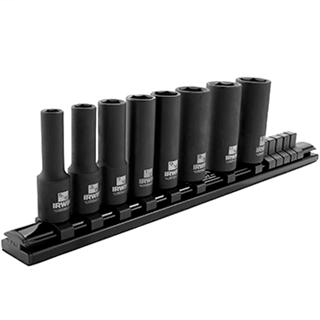 8-Piece Impact SAE Socket Rail Set with 3/8" Drive