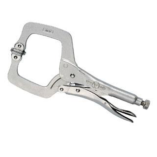 Product image for Irwin 11SP Vice-Grip® 11" Locking C-Clamp w/Swivel Pads, 4" Jaw Capacity
