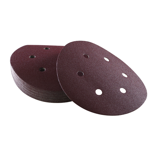 5 pc. 80 Grit 6 In. 6 Hole Hook-And-Loop Sanding Discs