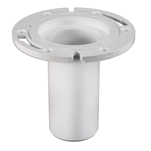 3" PVC Closet Flange with Long Barrel and Plastic Ring