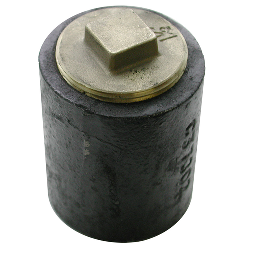 4" Plain End Cast Iron Cleanout-Short Pattern with 3-1/2" Raised Head Southern Code Plug 4" Pipe size - 3" Height
