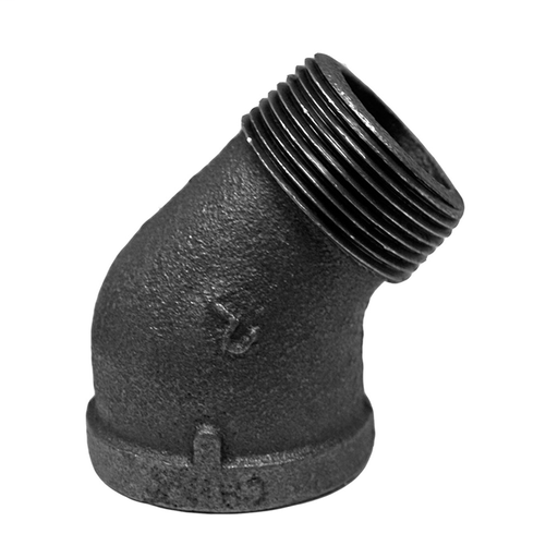 1" Street 45° Elbow Black