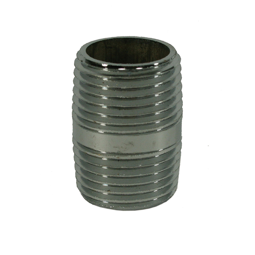 3/4" x CLOSE Chrome Plated Brass Pipe Nipple