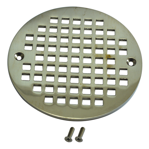 Brushed Nickel 5.196" Round Cast Brass Heavy Duty Strainer