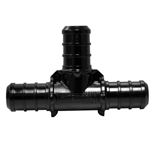 1/2" Plastic Black PEX Tee, Lead Free