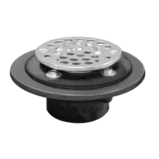 2" Shower and Floor Drain 2" Inside Caulk 6-1/2" Pan SS Strainer