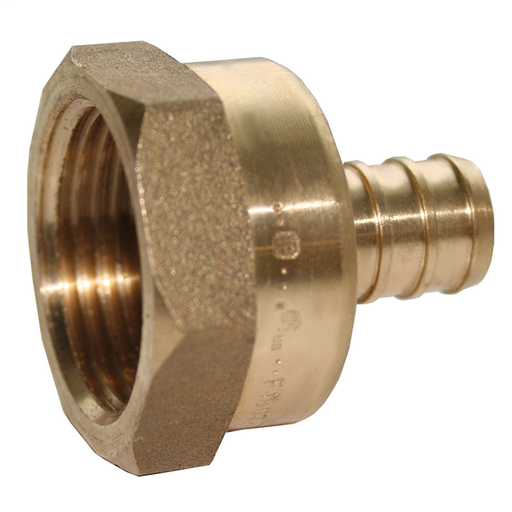 3/4" x 3/4" Brass PEX x Female Adapter, Lead Free